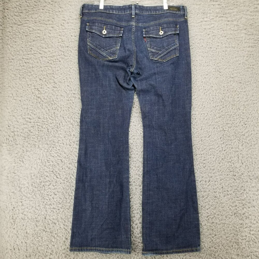 Levis Jeans Womens 14 Blue 547 Platinum Flare Stretch Denim
